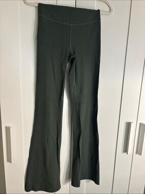 Lululemon High-Waist Flare Leg Yoga Pants - Olive Green